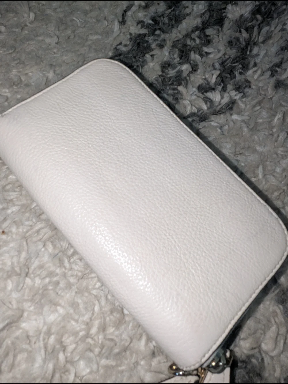 Coach Pebbled Leather Zip Wallet in Light Pink